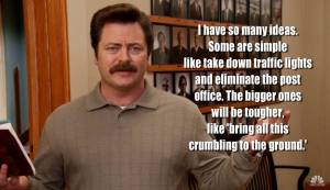 Ron Swanson (Nick Offerman) from "Parks and Recreation"